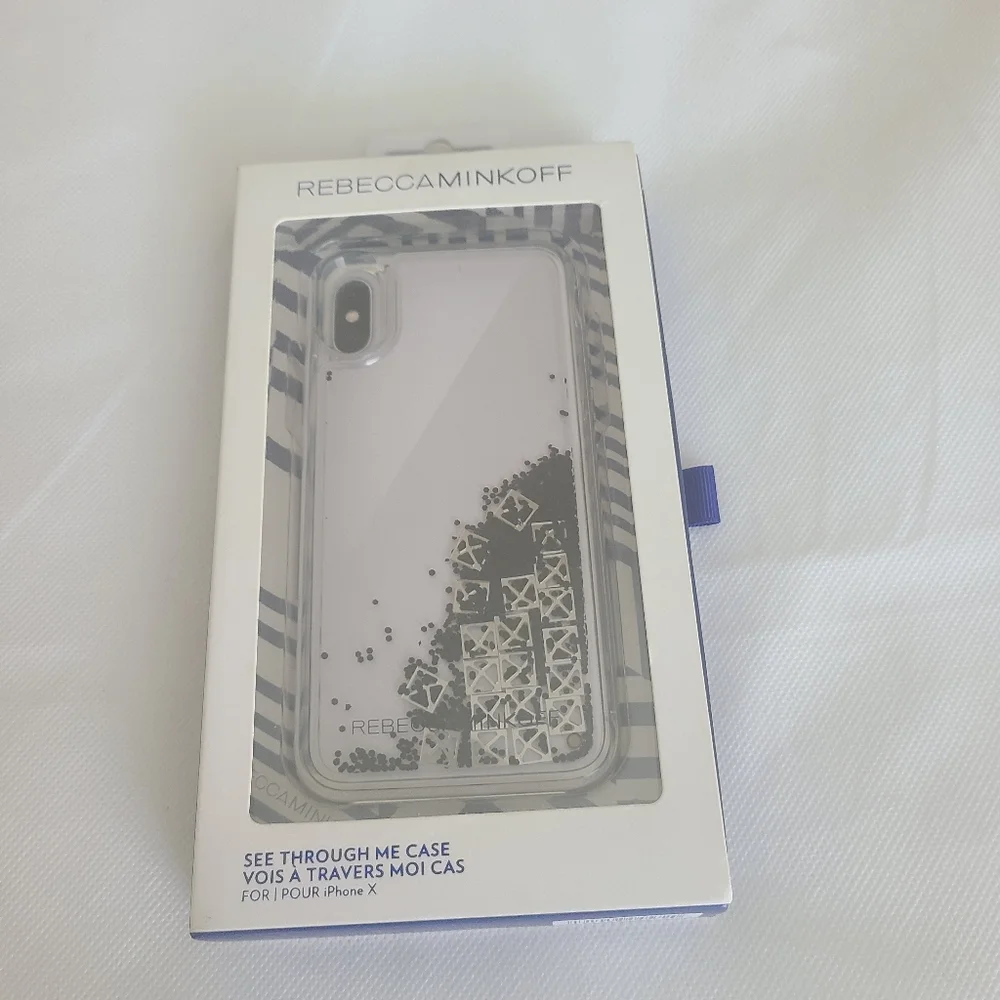 Rabecca Minkoff See Through Me Case For IPhone X in Liquid Glitter